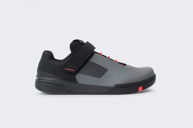Crank Brothers Stamp Speedlace MTB Shoe in Grey and Red-1